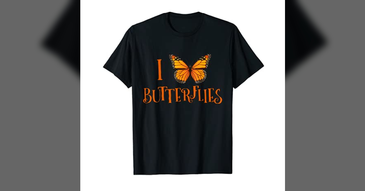 I Love Butterflies T-Shirts for Insect Fans